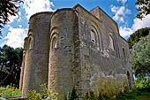 Castelvetrano, Sicily - la chiesa arabo-normanna della Trinit di Delia (XII sec.). Le tre absidi della facciata orientale.