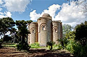 Castelvetrano, Sicily - la chiesa arabo-normanna della Trinit di Delia (XII sec.). Le tre absidi della facciata orientale.