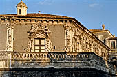 Catania Palazzo Biscari - decorations of the faade, the small 'lantern' of the chapel of the palace.