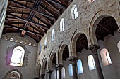 The cathedral of Cefal - The wooden roof of the central nave.