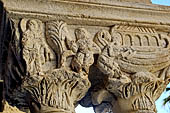 The cathedral of Cefal - The cloister. Capitals of the south side: Noah's Ark. 