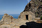 Cefal - The 'Rocca' . Stone building of the barrack area above the first gateway.