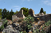 Cefal - The 'Rocca' . The archaeological area of the stores and ovens. 