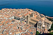 The cathedral of Cefal seen from the Rocca. 