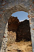 Cefal - The 'Rocca' . Ruins of a military barrack along the walls. 