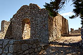 Cefal - The 'Rocca' . Ruins of a military barrack along the walls. 