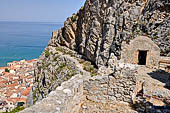 Cefal - The 'Rocca' . Stone building of the barrack area above the first gateway. 