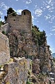 Cefal - The 'Rocca' . Stone building of the barrack area above the first gateway. 