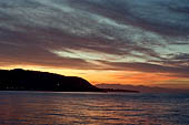 Sicilian sky at sunset on the Mediterranean coast. 