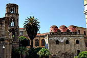 Palermo - Chiesa di San Cataldo e campanile della chiesa detta della 'Martorana'. 