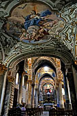 Palermo - Chiesa si S. Maria dell'Ammiraglio o della Martorana. Afreschi dell'allargamento fatto in epoca barocca che ha coperto l'originale portico romanico  