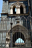 Randazzo - The basilica of St. Mary. The neo-gothic bell tower (XIX c). 