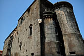 Randazzo - The basilica of St. Mary. The apses (XV c.) of black basalt blocks. 