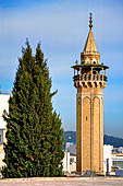 Tunisi, la medina, il minareto della moschea di Hammouda Pacha in rue Sidi Ben Arous. 