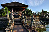 The Bale Kambang, Floating Pavilion, Kerta Gosa complex, Semarapura, Klungkung, Bali. This pavilion is surrounded by a pond called Taman Gili. 