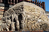 The Bale Kambang, Floating Pavilion, Kerta Gosa complex, Semarapura, Klungkung, Bali. Sculptural decorations.