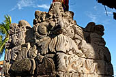 The Bale Kambang, Floating Pavilion, Kerta Gosa complex, Semarapura, Klungkung, Bali. Sculptural decorations. 