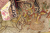 Klungkung - Bali. The Kerta Gosa palace, paintings of the upper levels.