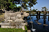 Tirtagangga, Bali - The various statues lined at the entrance on the garden.