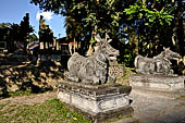 Tirtagangga, Bali - The various statues lined at the entrance on the garden.