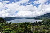 The panoramic point of the Twin Lakes, the larger Lake Buyan and the Lake Tamblingan located in a volcanic caldera.