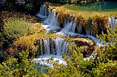 Parco Nazionale delle cascate del fiume Krka (Cherca). Le cascate Skradinski Buk.