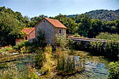 Parco Nazionale delle cascate del fiume Krka (Cherca). I mulini ad acqua.