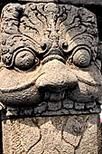 Borobudur - Stairway with 'makaras' at the base of the monument. 