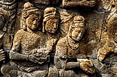 Borobudur reliefs - First Gallery, Northern side - Panel 85.