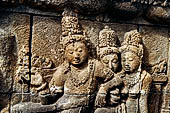 Borobudur reliefs - First Gallery, Northern side - Panel 91.