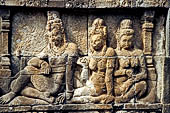 Borobudur reliefs - First Gallery, Northern side - Panel 92.