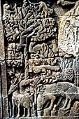 Borobudur reliefs - First Gallery, Northern side - Panel 93.