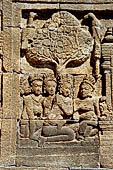 Borobudur reliefs - First Gallery, Northern side - Panel 101. 