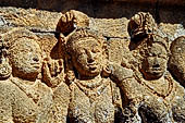 Borobudur reliefs - First Gallery, North-Eastern side - Panel 108. 