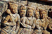 Borobudur reliefs - First Gallery, North-Eastern side - Panel 113. 