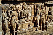 Borobudur reliefs - First Gallery, North-Eastern side - Panel 118. 