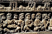 Borobudur, relief of the upper galleries 