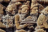 Borobudur, relief of the upper galleries