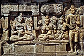 Borobudur, relief of the upper galleries