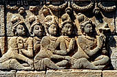 Borobudur, relief of the upper galleries