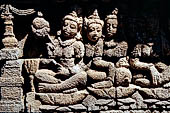 Borobudur, relief of the upper galleries