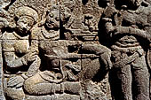 Borobudur, relief of the upper galleries