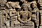 Borobudur, relief of the upper galleries