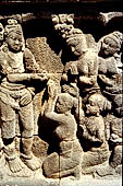 Borobudur, relief of the upper galleries