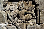 Borobudur, reliefs of the First Gallery balustrade.