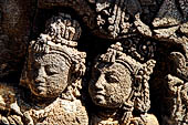 Borobudur, relief of the upper galleries.