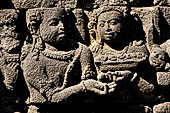 Borobudur, reliefs of the First Gallery balustrade.