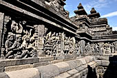 Borobudur, reliefs of the First Gallery balustrade.