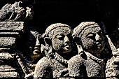 Borobudur, reliefs of the First Gallery balustrade.