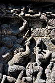 Borobudur, reliefs of the First Gallery balustrade. 